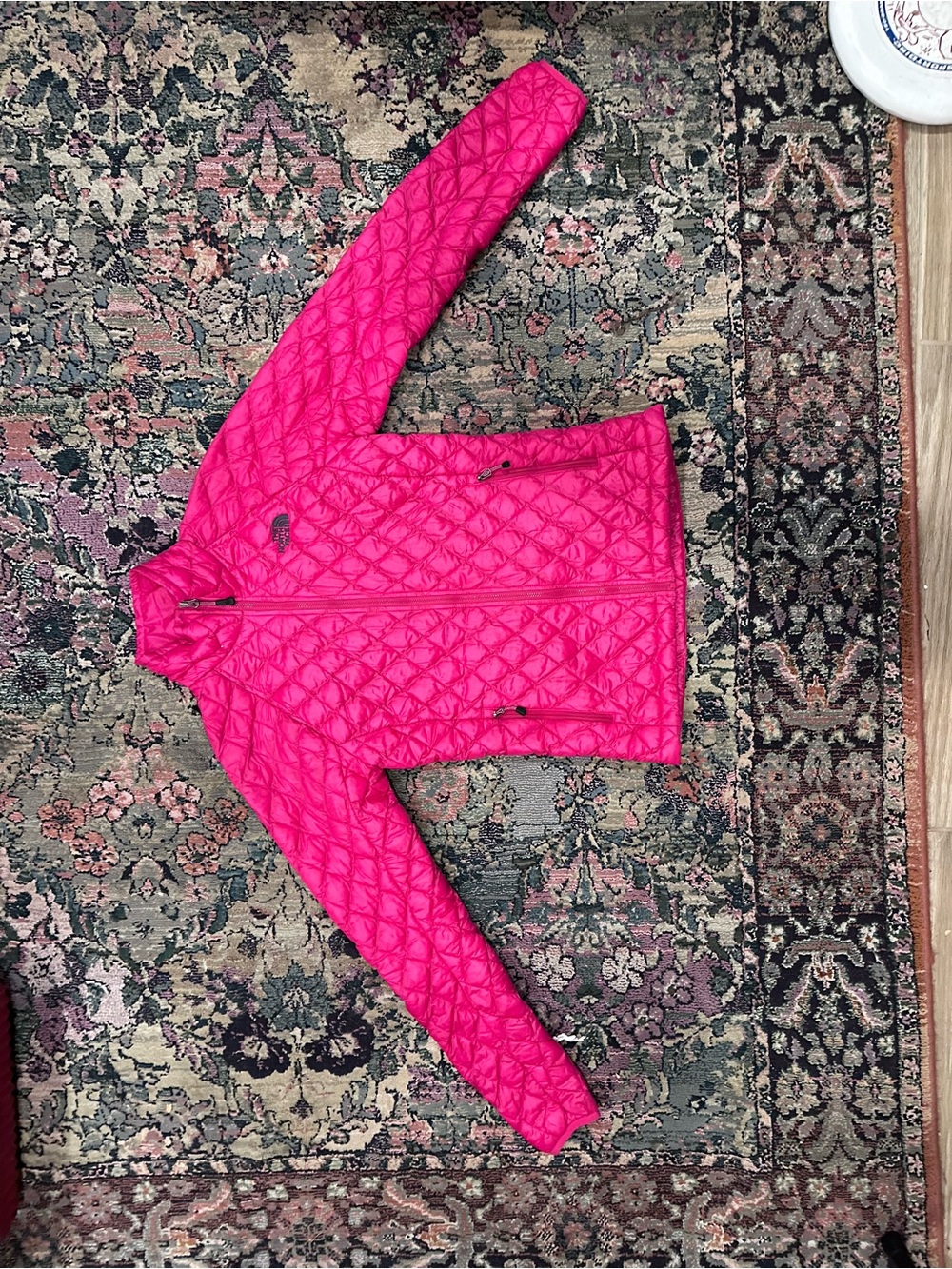The North Face Girls' Quilted Puffer Jacket - Bright Pink